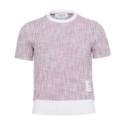 Cotton tweed t-shirt by THOM BROWNE