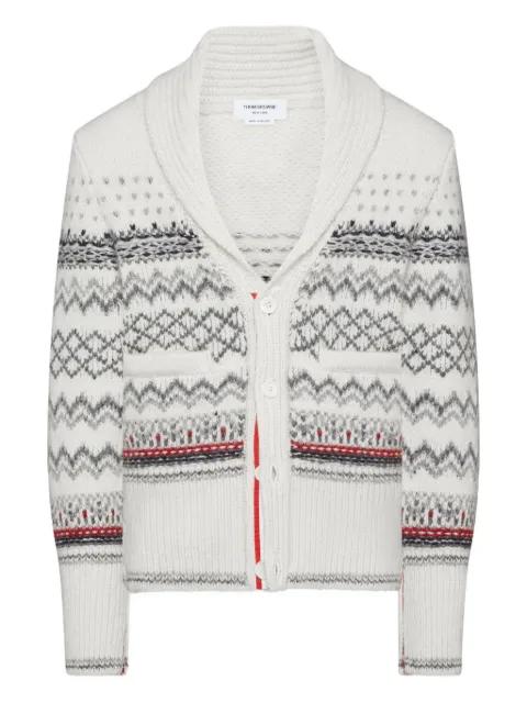 Donegal knitted tweed cardigan by THOM BROWNE
