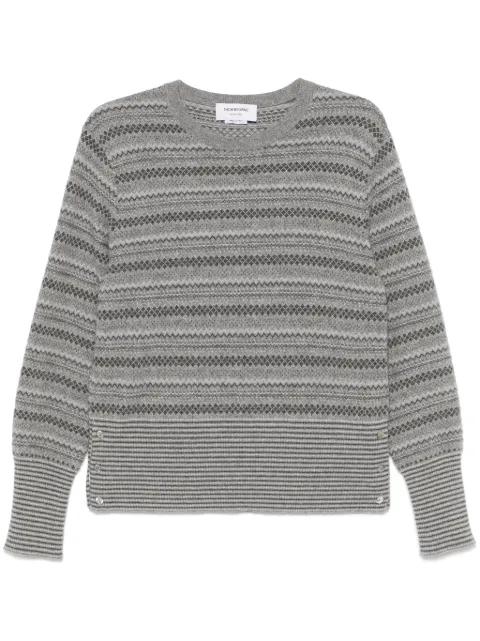 Fairisle jacquard cashmere sweater by THOM BROWNE