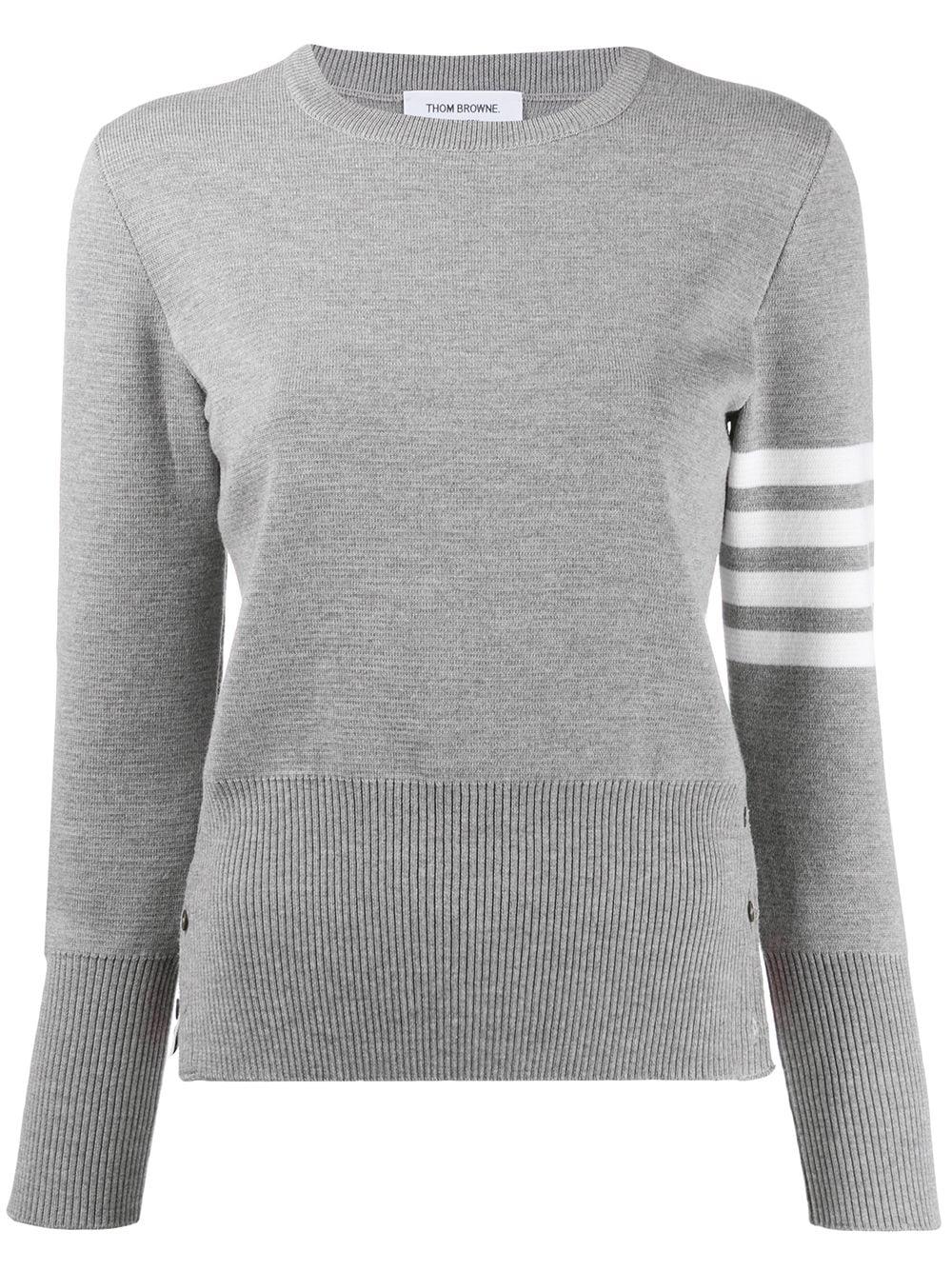Fourbar stripe-detail jumper by THOM BROWNE