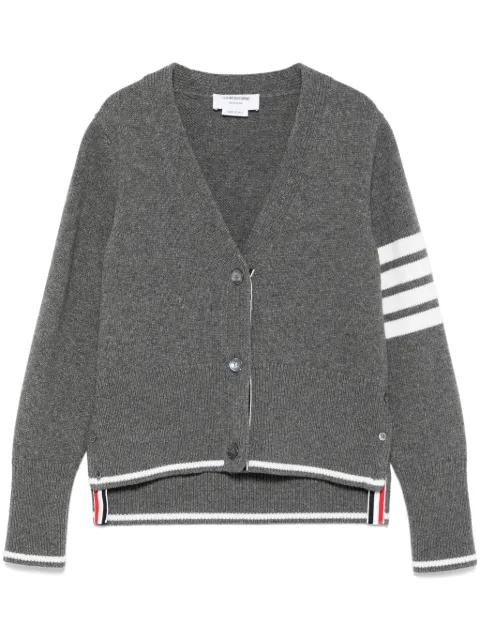 Geese-intarsia 4 Bar Stripes cardigan by THOM BROWNE