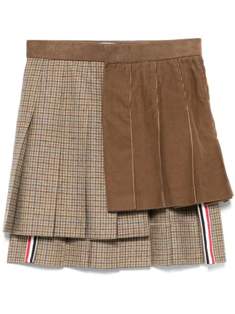 Ginclub check Cheviot tweed mini skirt by THOM BROWNE