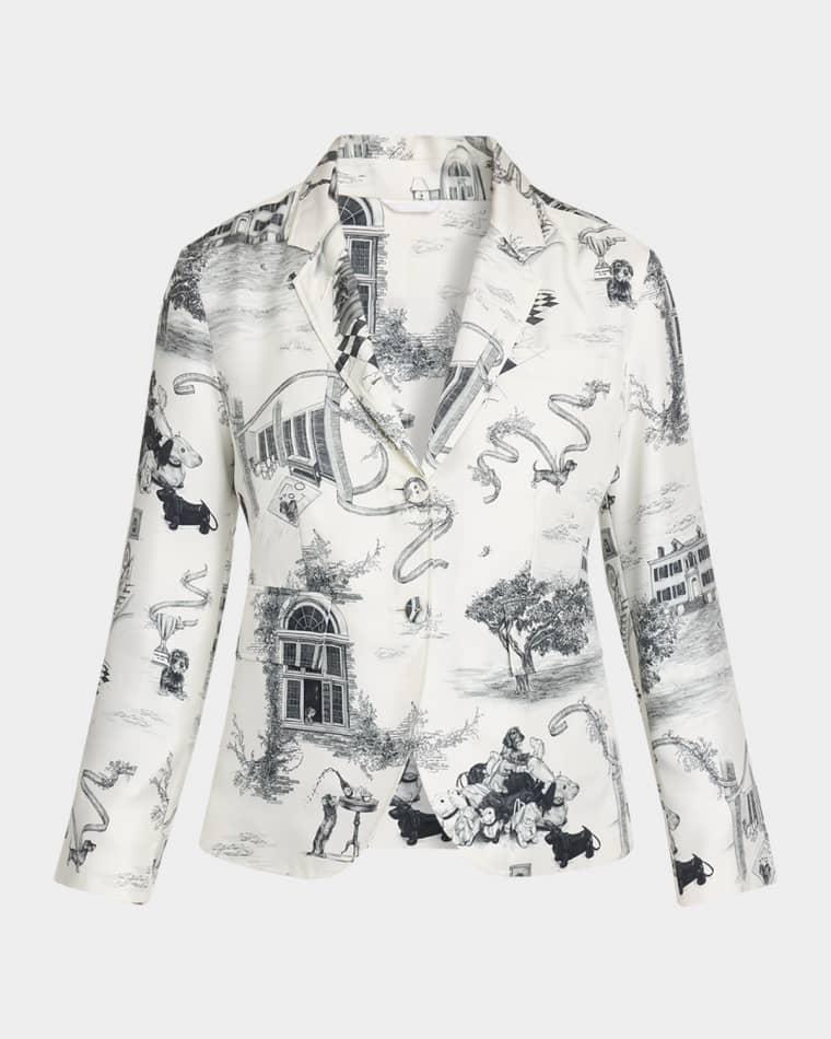 Hector Toile Unconstructed Silk Twill Fit 3 Sportcoat by THOM BROWNE
