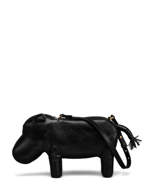 Hippo bag in pebble grain leather by THOM BROWNE