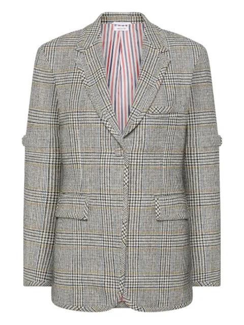 Hunting tweed armband blazer by THOM BROWNE