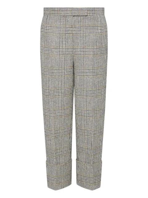 Hunting tweed back-strap trousers by THOM BROWNE
