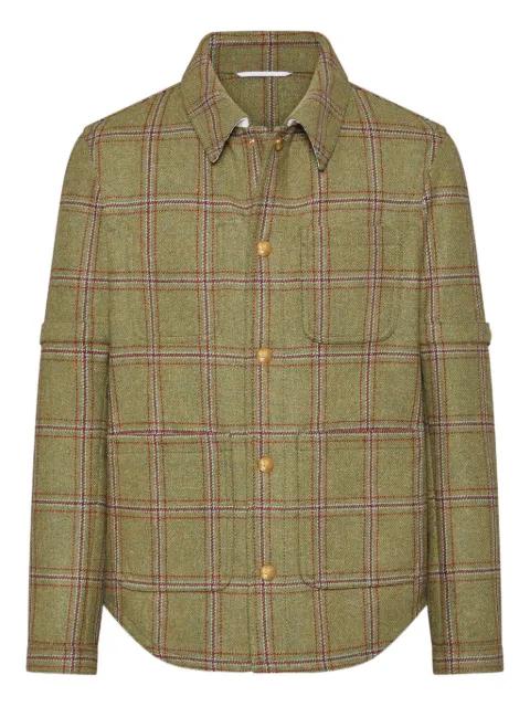 Hunting tweed overshirt by THOM BROWNE