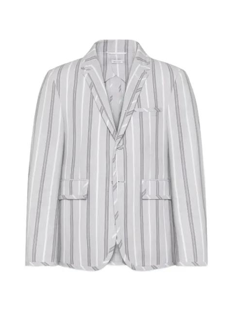 Madras striped blazer by THOM BROWNE