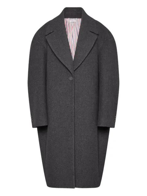 Melton cocoon coat by THOM BROWNE