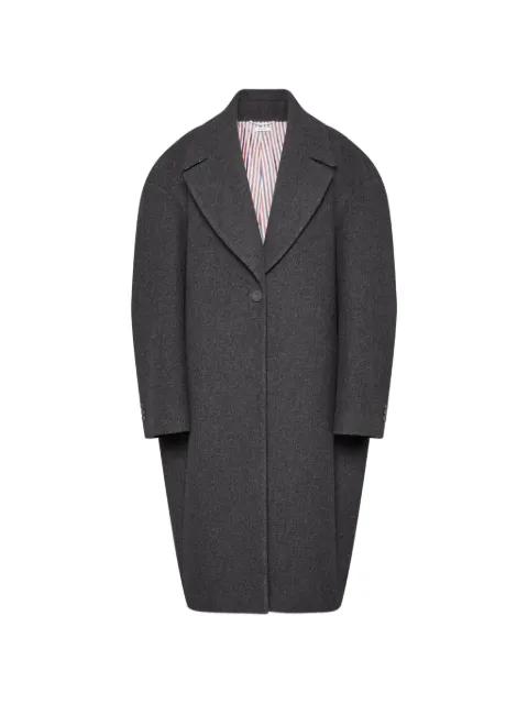 Melton cocoon coat by THOM BROWNE