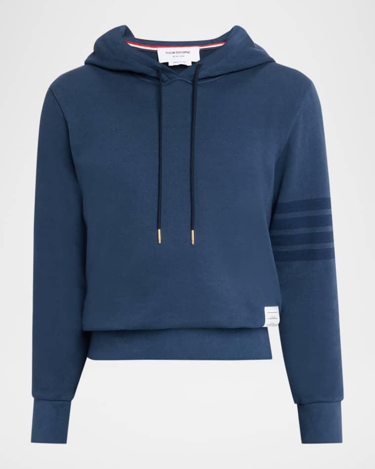 Men's 4-Bar Cotton Hoodie by THOM BROWNE