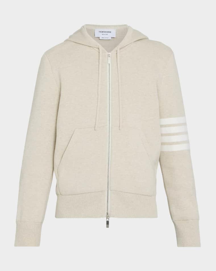 Men's Cotton 4-Bar Full-Zip Hoodie by THOM BROWNE