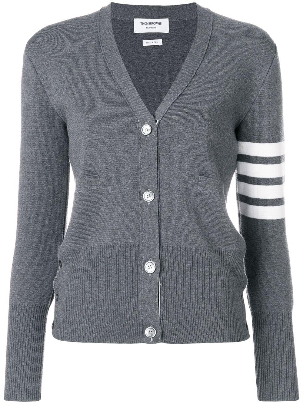Milano Stitch V-Neck Merino Cardigan by THOM BROWNE