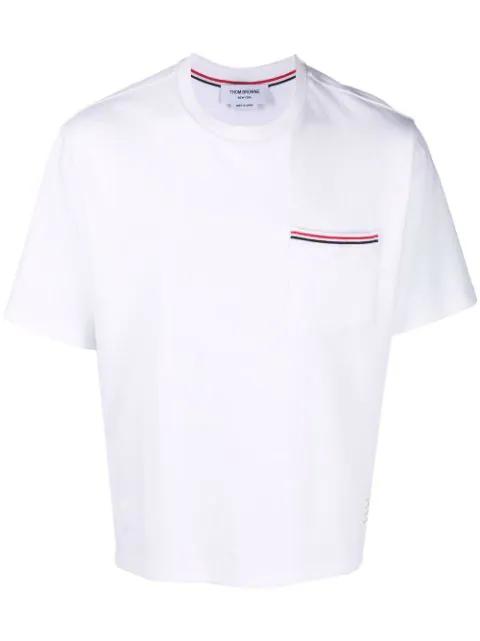 Milano cotton oversized pocket tee by THOM BROWNE