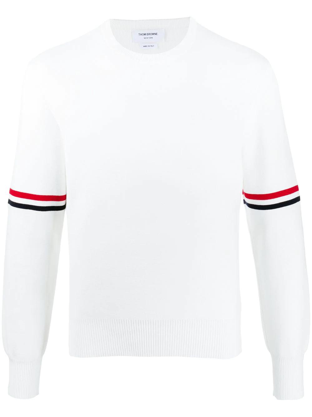 Milano stitch stripe armband jumper by THOM BROWNE