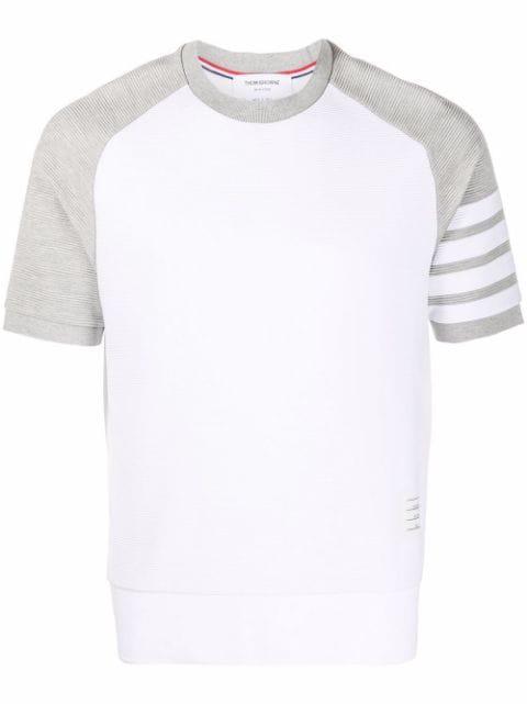 Ottoman rib 4-Bar sweatshirt tee by THOM BROWNE