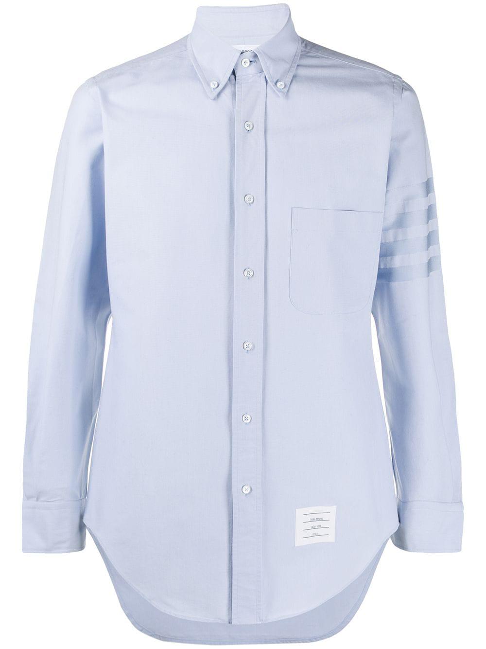 Oxford satin weave 4-Bar shirt by THOM BROWNE
