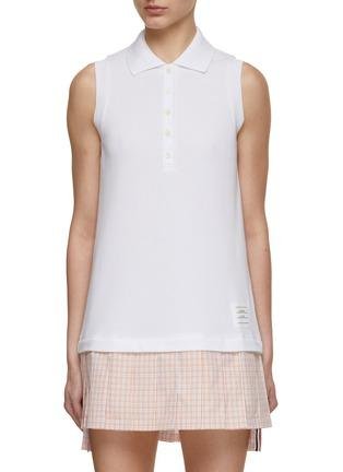 Pleated Bottom Polo Dress by THOM BROWNE