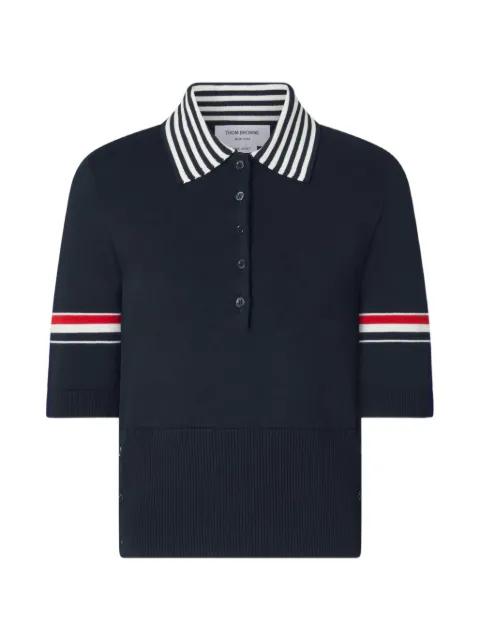 RWB Stripe lobster-jacquard polo shirt by THOM BROWNE