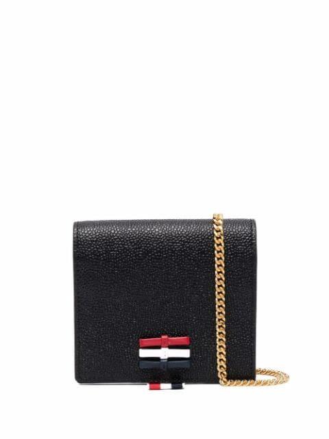RWB-bow chain-strap cardholder by THOM BROWNE
