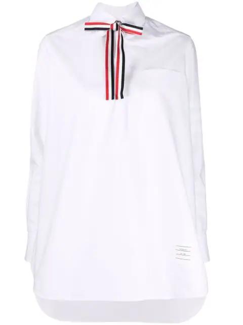 RWB bow-tie blouson shirt by THOM BROWNE