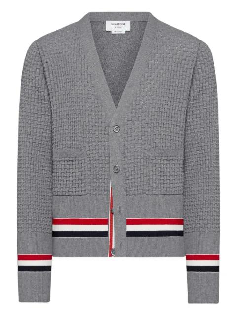 RWB stripe cardigan by THOM BROWNE