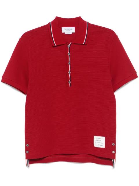 RWB-stripe cotton polo shirt by THOM BROWNE