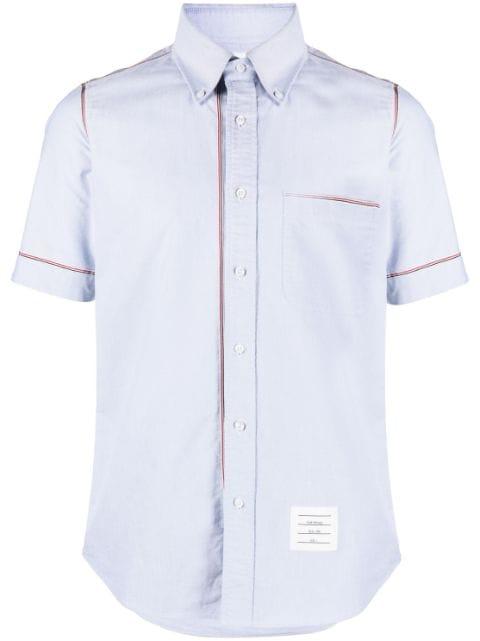 RWB stripe cotton shirt by THOM BROWNE