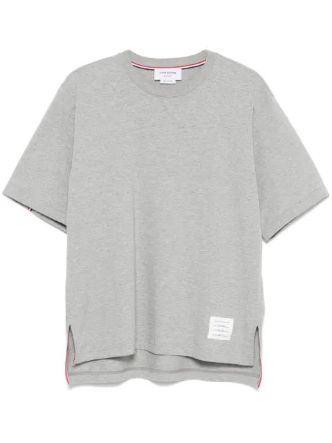 RWB stripe-detail T-shirt by THOM BROWNE