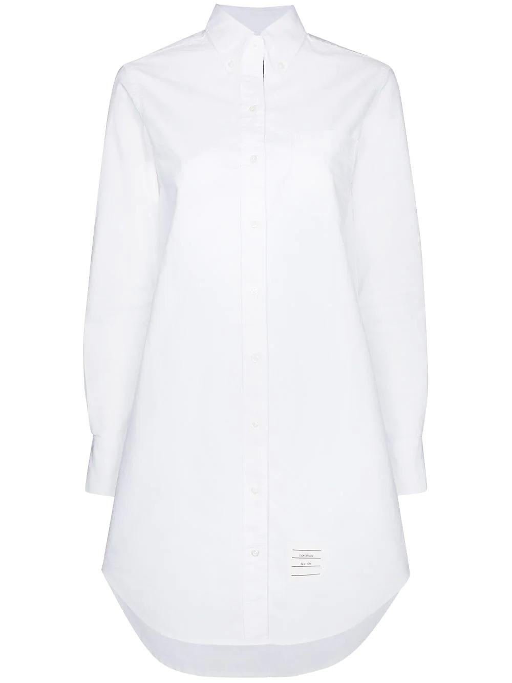 RWB-stripe mini shirtdress by THOM BROWNE