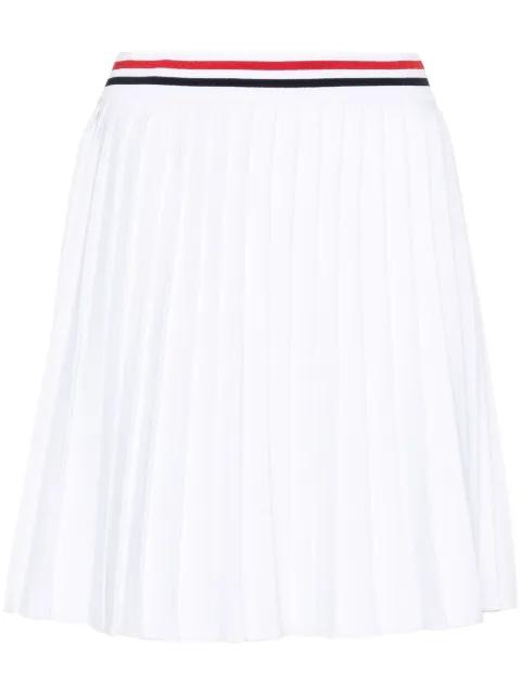 RWB-stripe pleated miniskirt by THOM BROWNE