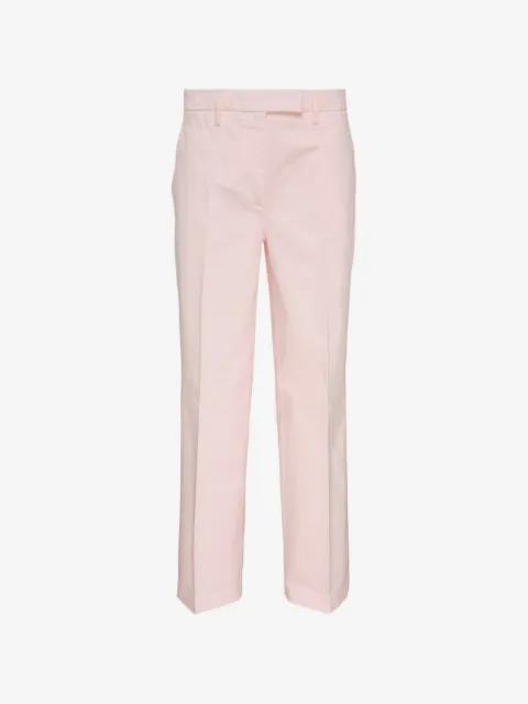 RWB stripe pressed-crease trousers by THOM BROWNE