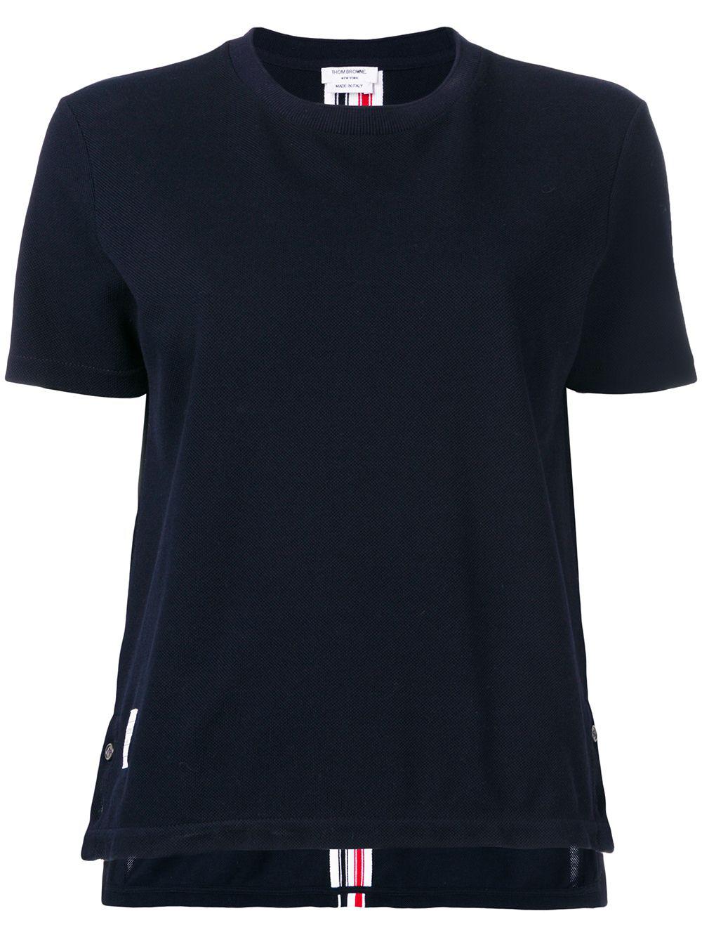 RWB stripe relaxed piqué T-shirt by THOM BROWNE