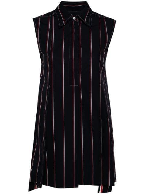 RWB-stripe shirt dress by THOM BROWNE