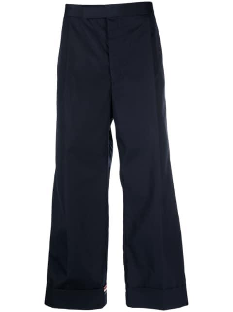 RWB-stripe tailored trousers by THOM BROWNE