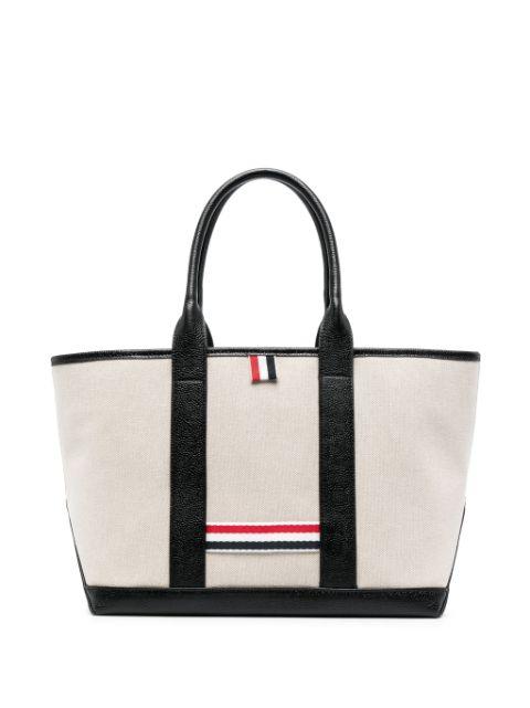 RWB-stripe tote bag by THOM BROWNE