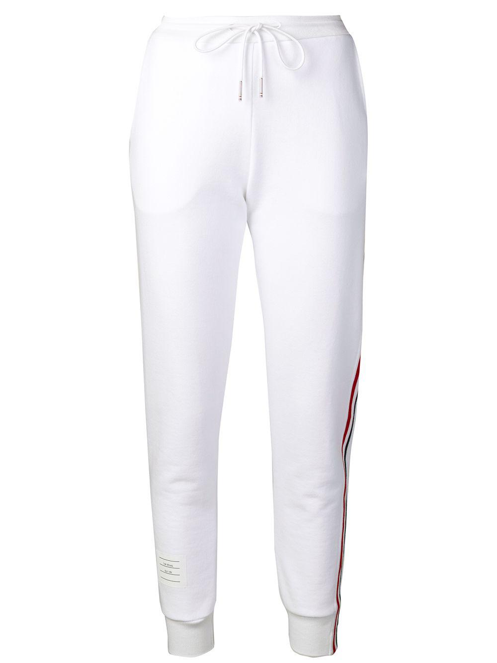 RWB-stripe track pants by THOM BROWNE