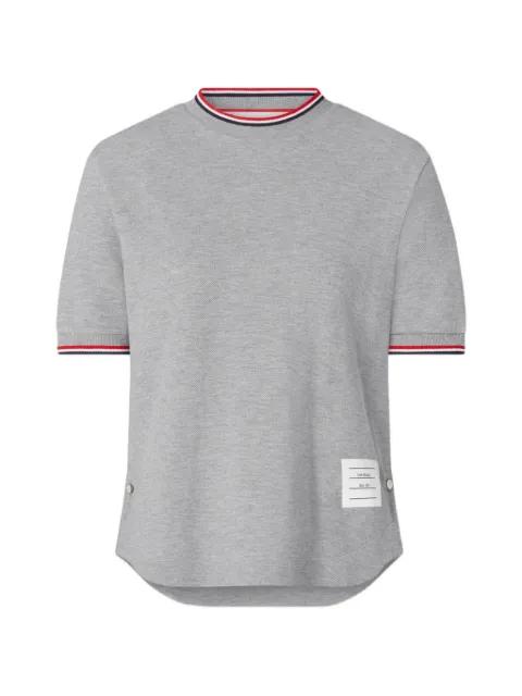 RWB tipping pique T-shirt by THOM BROWNE