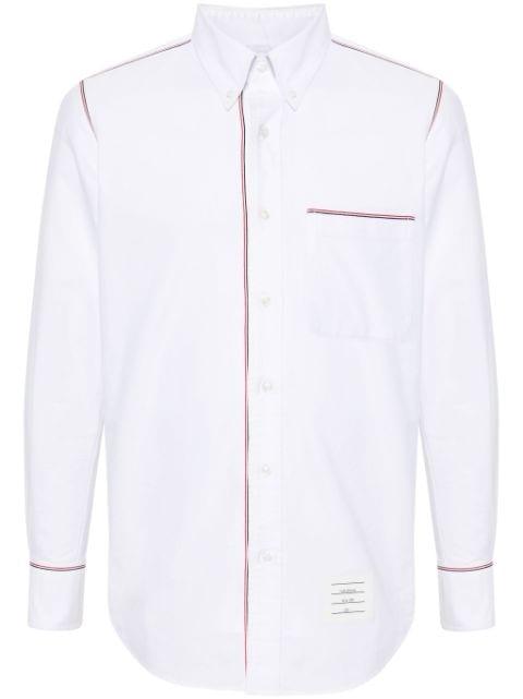 RWB-trim cotton shirt by THOM BROWNE
