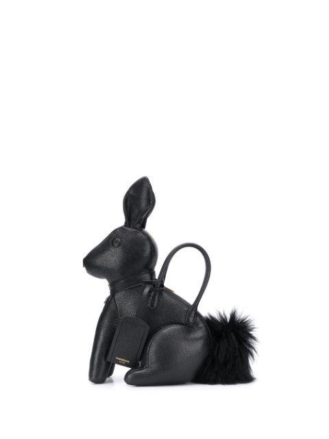 Rabbit pebbled bag by THOM BROWNE