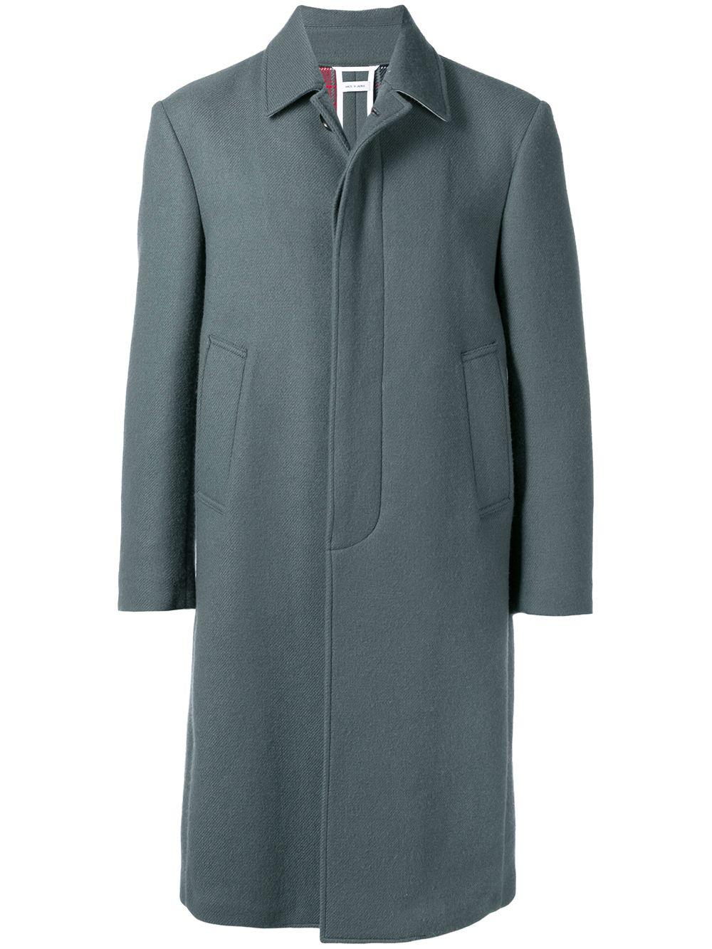 Relaxed Cashmere Bal Collar Overcoat by THOM BROWNE