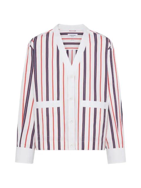 Repp striped poplin shirt by THOM BROWNE