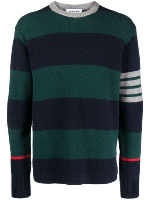 Rugby Jacquard jumper by THOM BROWNE