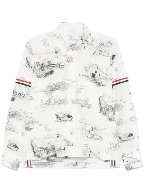 Scenic Toile-print cotton shirt by THOM BROWNE
