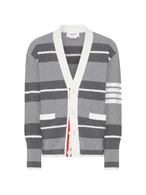 Seed Stitch 4-Bar cardigan by THOM BROWNE