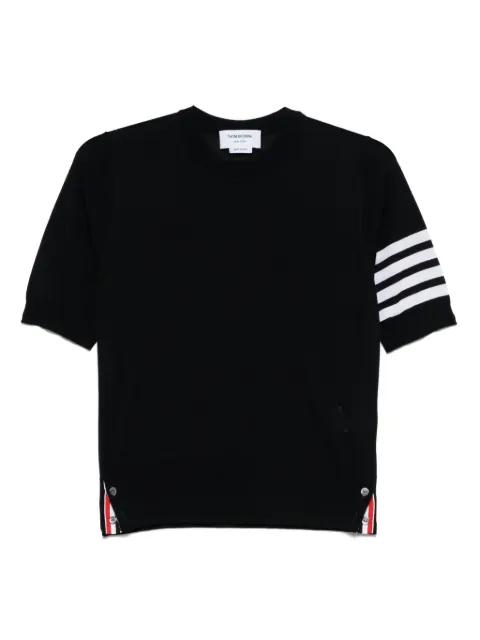 Stripes fine-knit T-shirt by THOM BROWNE