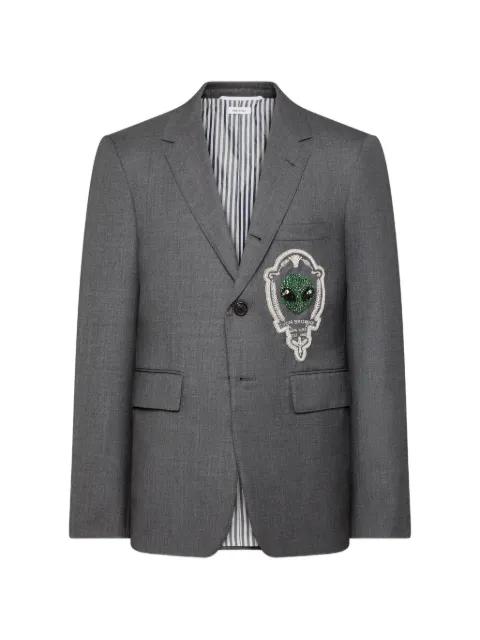 Super 120's twill jacket by THOM BROWNE