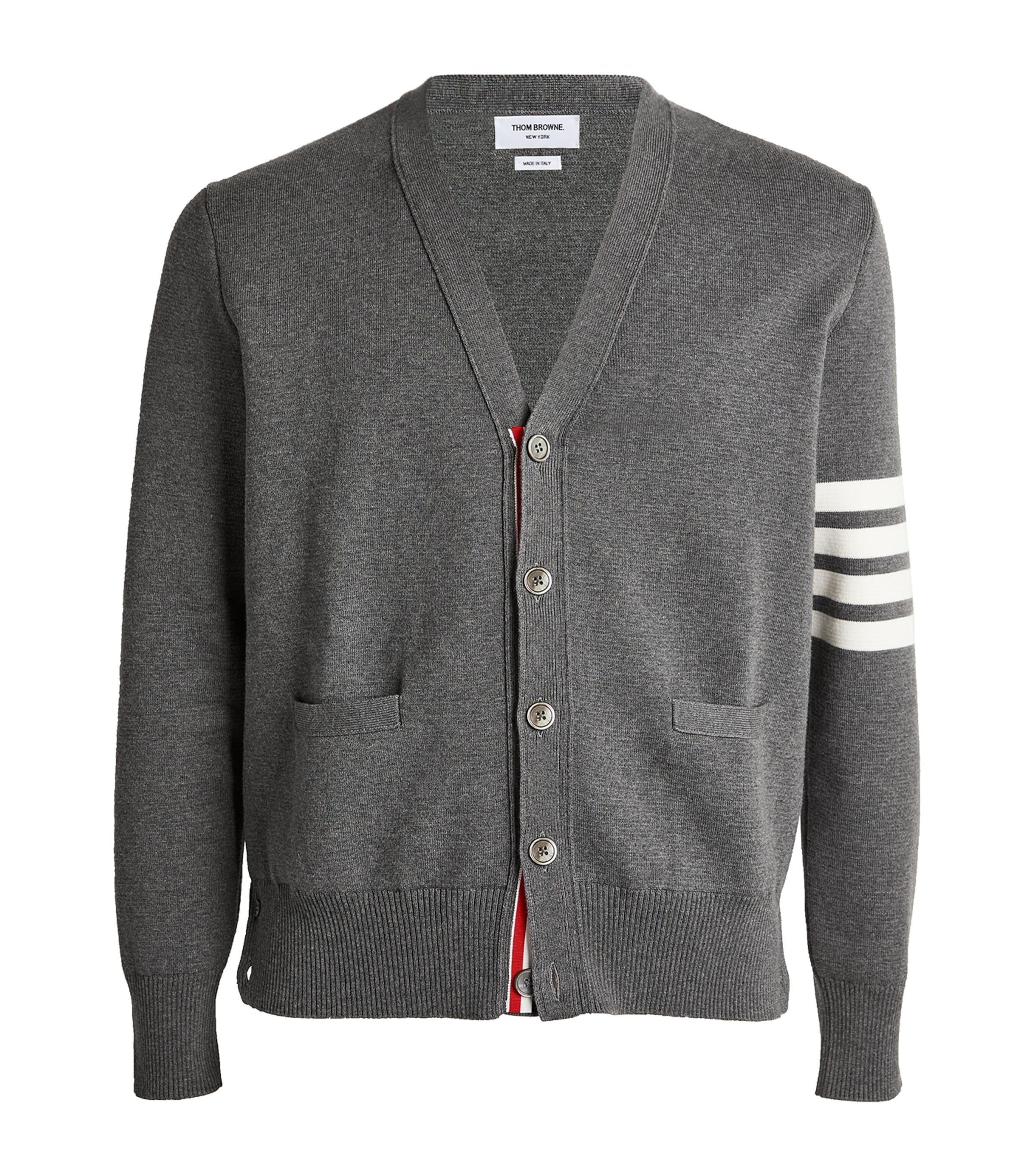 Thom Browne Cotton 4-Bar Stripe Cardigan by THOM BROWNE