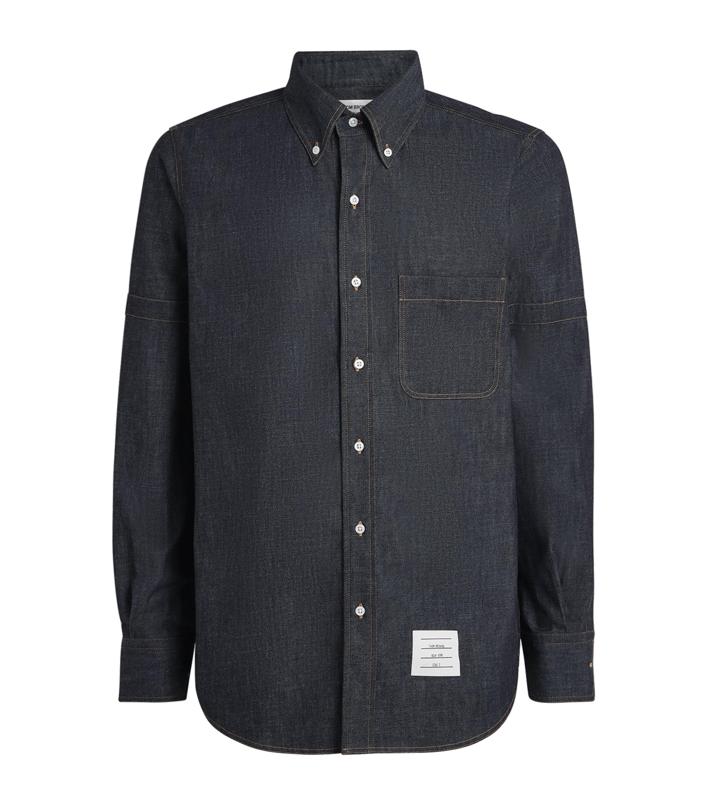 Thom Browne Denim Armband Shirt by THOM BROWNE