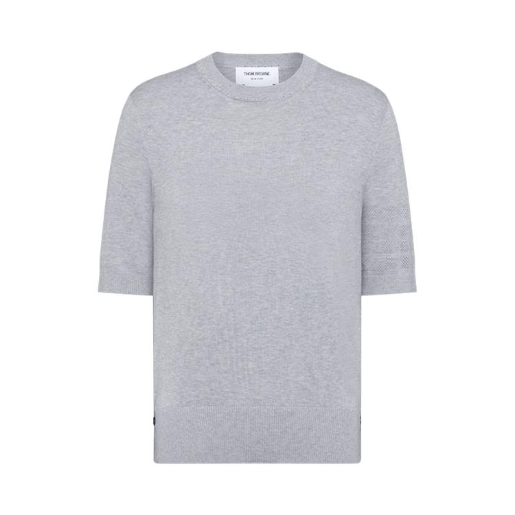 Thom Browne Jersey Stitch Short-Sleeve Tee 'Light Grey' by THOM BROWNE